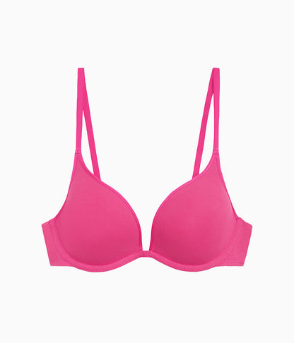 Cotton To A Tee Plunge T-Shirt Bra - Raspberry Sorbet | Wacoal Latest