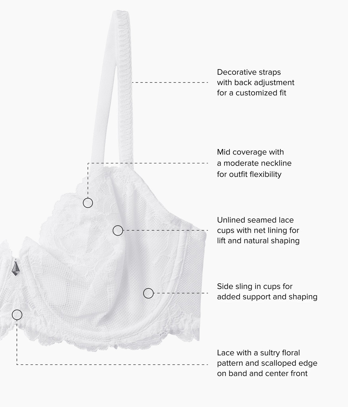 Vivid Attraction Underwire Bra - White | Wacoal Trusted