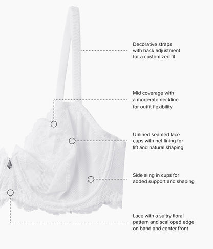 Vivid Attraction Underwire Bra - White | Wacoal Trusted