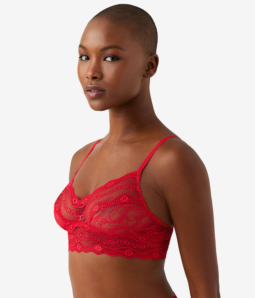 Lace Kiss Bralette - Crimson Red | Wacoal Customer Favorite