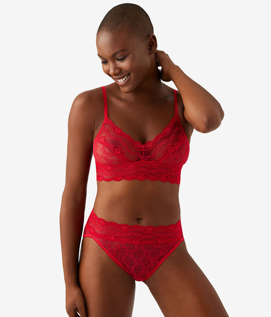 Lace Kiss Bralette - Crimson Red | Wacoal Customer Favorite