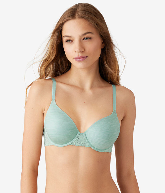 Future Foundation T-Shirt Bra with Lace - Silt Green Heather | Wacoal Value