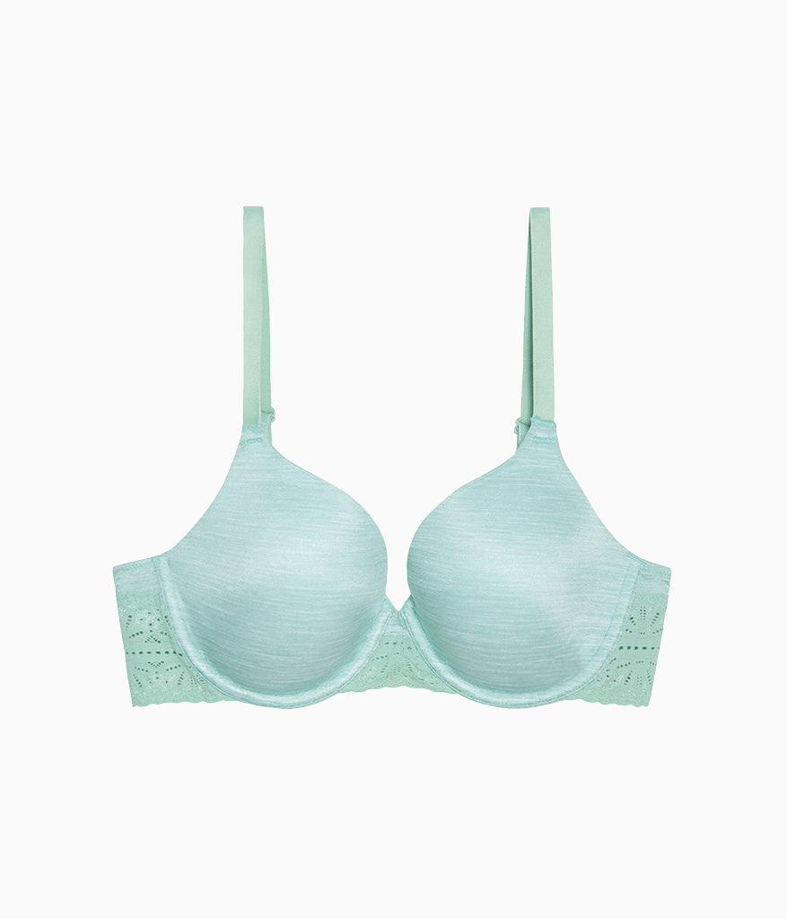 Future Foundation T-Shirt Bra with Lace - Silt Green Heather | Wacoal Value