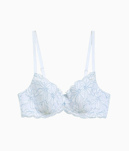 Feeling Famous Balconette Contour Bra - White/Frozen Fjord | Wacoal Great Value