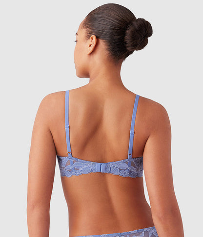 Feeling Famous Balconette Contour Bra - Country Blue/Bright White | Wacoal Quality