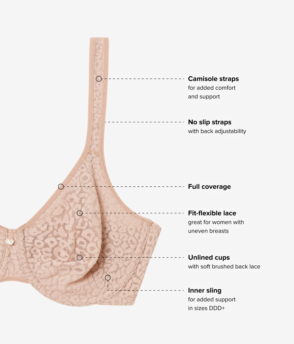 High Bar™ Underwire Bra - Roebuck | Wacoal Trusted