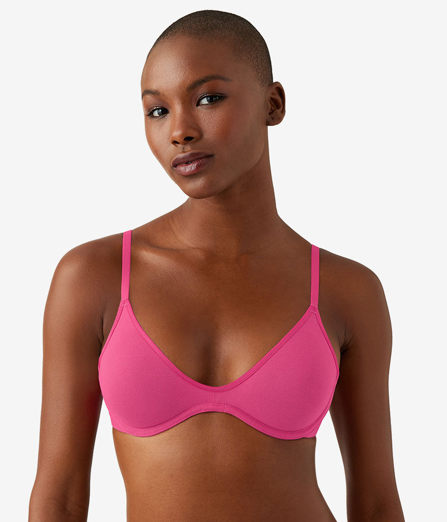 Cotton To A Tee Scoop Underwire Bra - Raspberry Sorbet | Wacoal Great Value