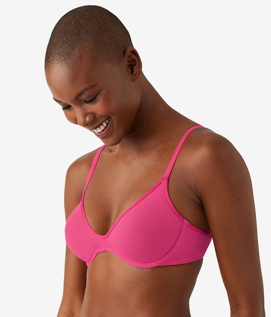 Cotton To A Tee Scoop Underwire Bra - Raspberry Sorbet | Wacoal Great Value