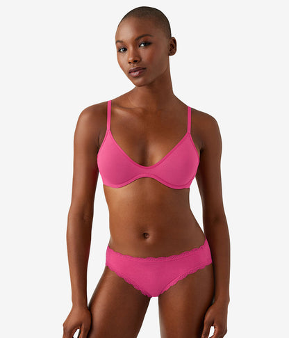 Cotton To A Tee Scoop Underwire Bra - Raspberry Sorbet | Wacoal Great Value