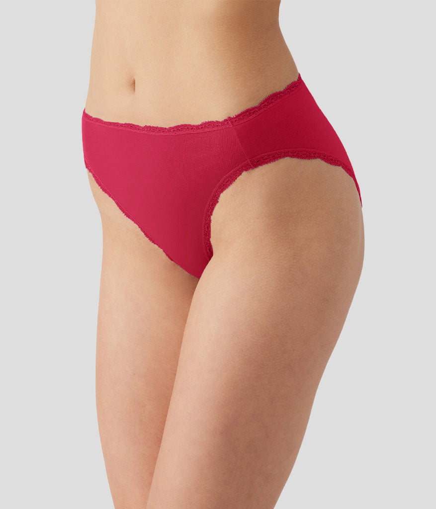 Inspired Eyelet Hi-Leg - Cerise | Wacoal Quality