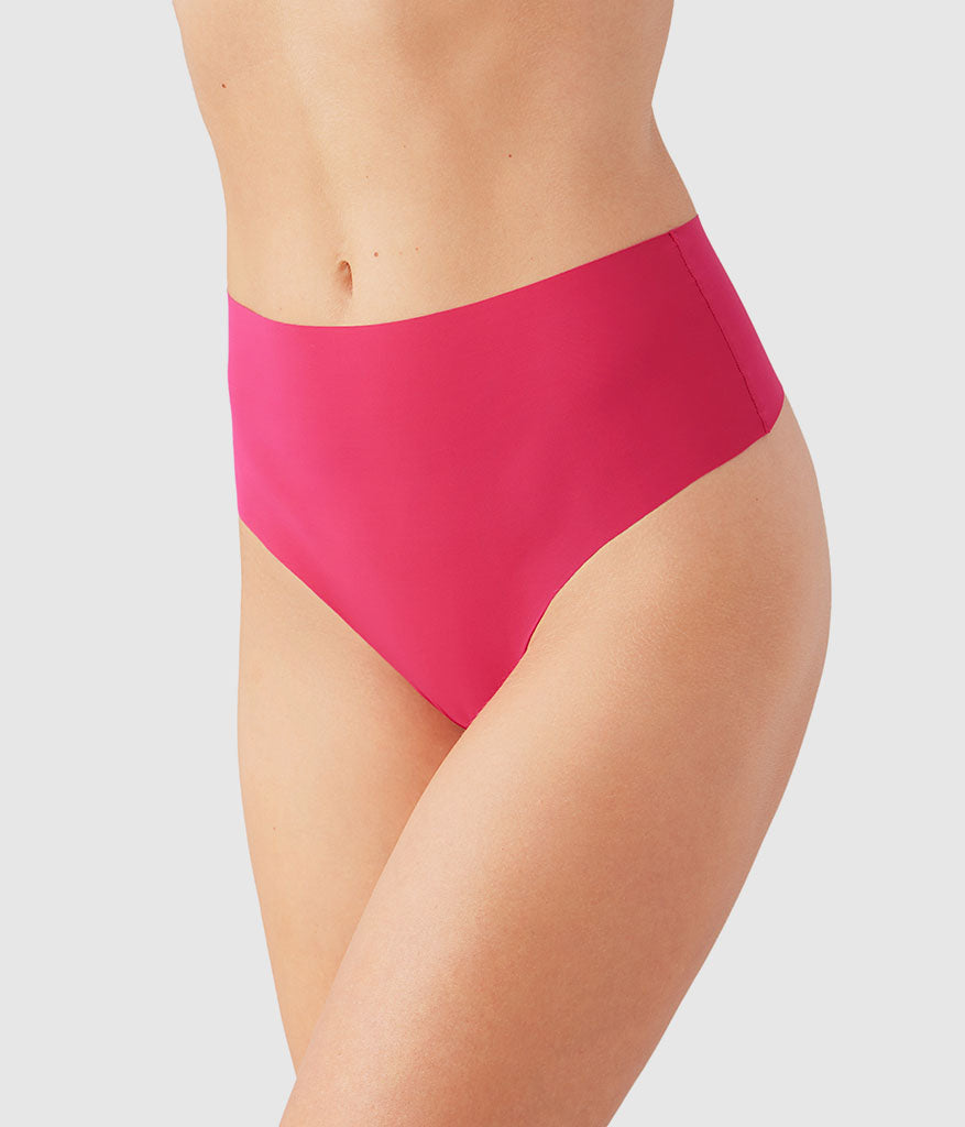 b.bare Hi-Waist Thong - Cerise | Wacoal Top Pick