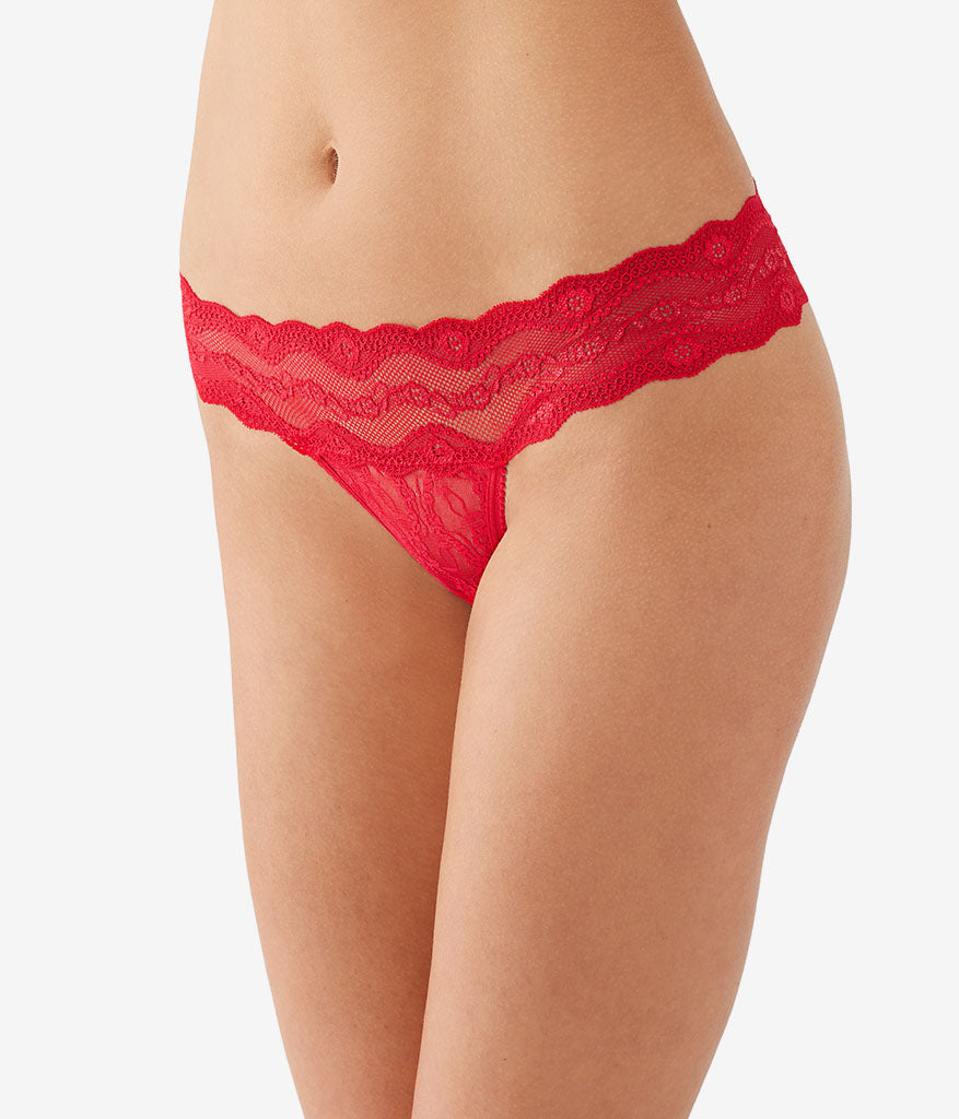 Lace Kiss Thong Panty Pack - White/Crimson Red/Night | Wacoal Great Value
