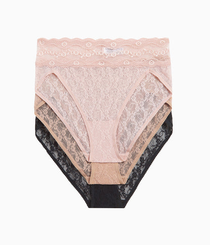 Lace Kiss Hi-Leg Panty Pack - Rose Smoke/Au Natural/Night | Wacoal Latest