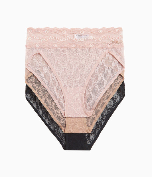 Lace Kiss Hi-Leg Panty Pack - Rose Smoke/Au Natural/Night | Wacoal Latest