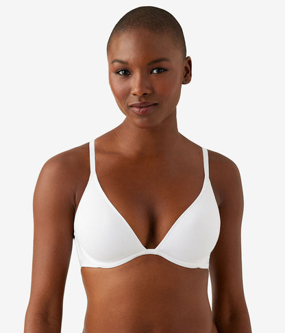 Cotton To A Tee Plunge T-Shirt Bra - White | Wacoal Quality