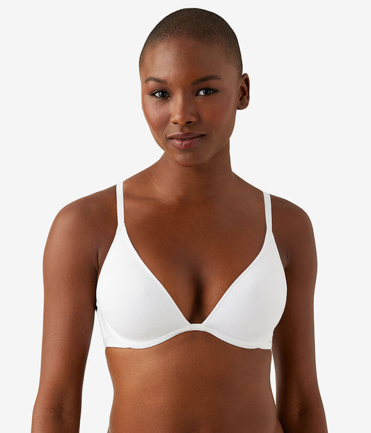 Cotton To A Tee Plunge T-Shirt Bra - White | Wacoal Quality