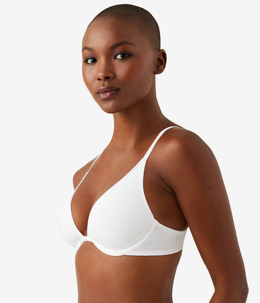 Cotton To A Tee Plunge T-Shirt Bra - White | Wacoal Quality