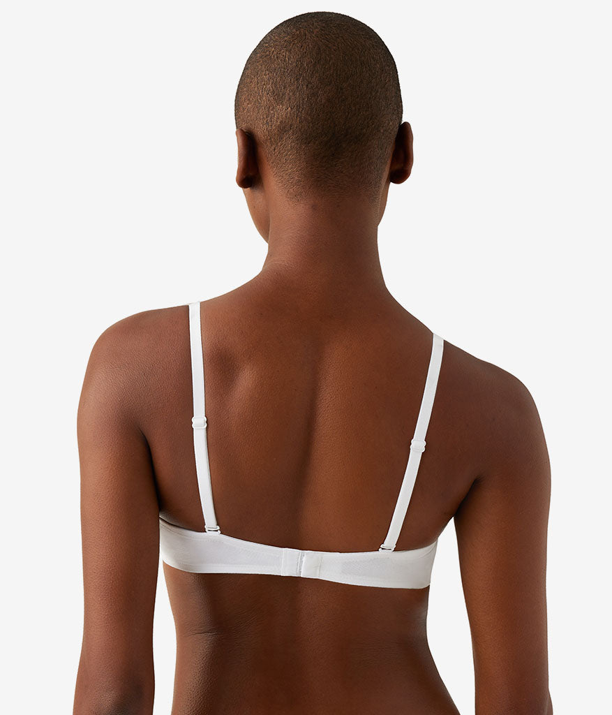 Cotton To A Tee Plunge T-Shirt Bra - White | Wacoal Quality