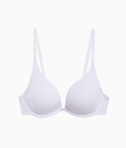 Cotton To A Tee Plunge T-Shirt Bra - White | Wacoal Quality